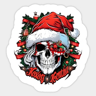 Christmas Celebration with a Skull Twist Sticker